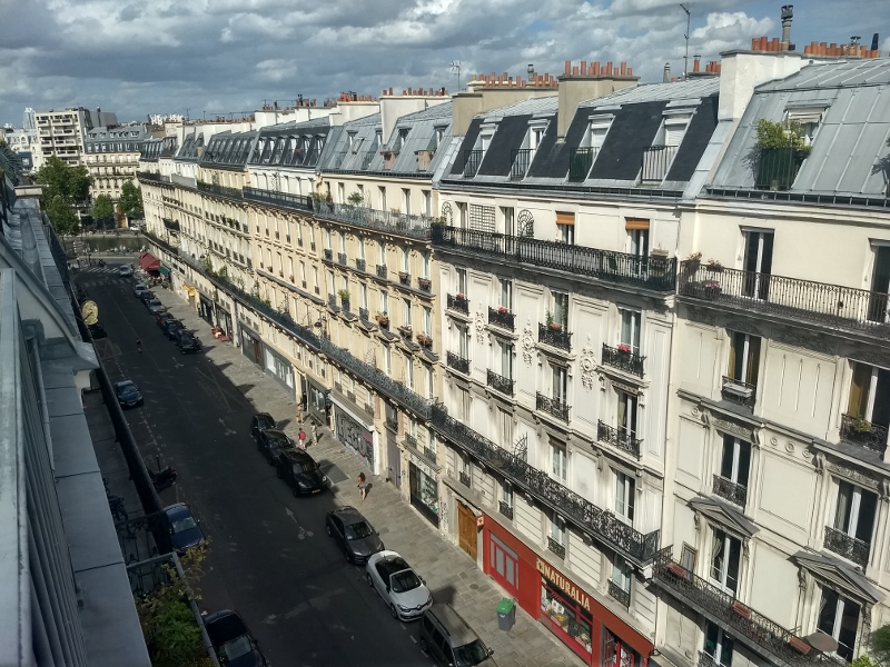 View from the apartment on Rue Beaurepaire
