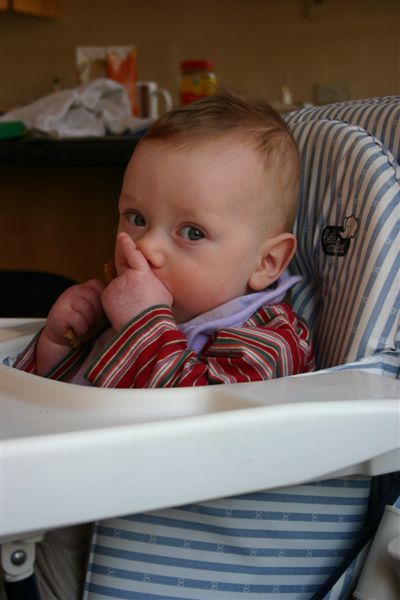 Nate in high chair