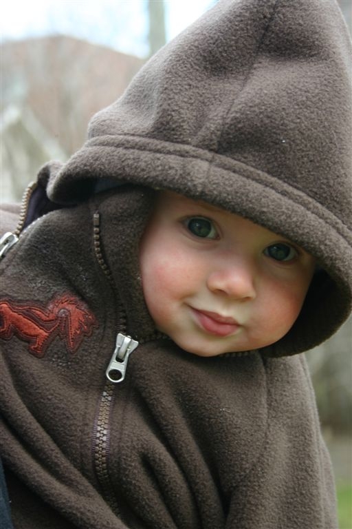 Alex in brown fleece with hood