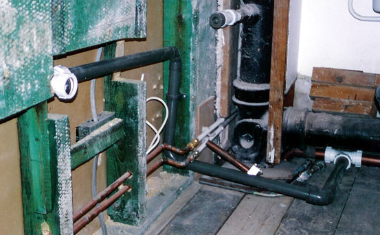 Pipework visible