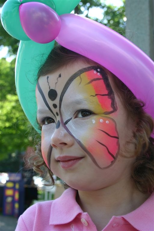 Anna with butterfly painted face